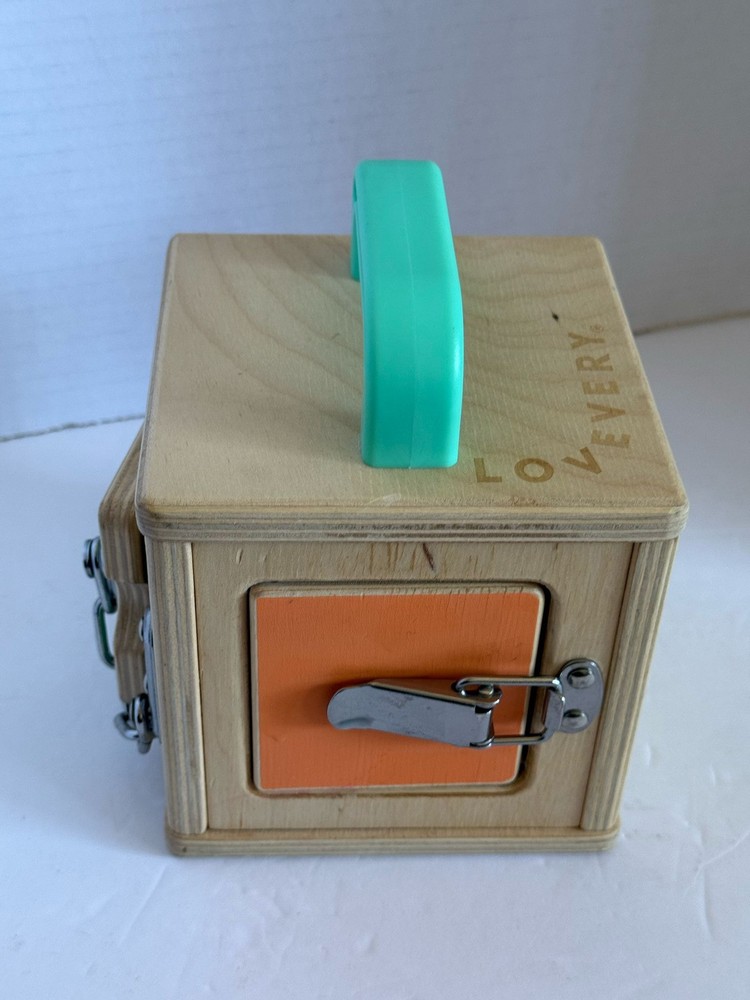 Lovevery Wooden Lockbox Toddler Toy Montessori Fine Mtr Skills Learning Activity