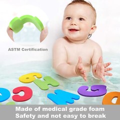 Baby Bath Toys Organizer Educational & Fun ABC Foam Letters & Numbers Alphabet