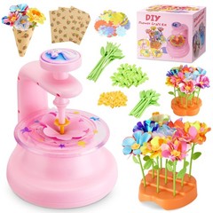 Hamdol DIY Flower Bouquet Craft Kit for Girls Ages 4-8, Creative Fabric Flowe…