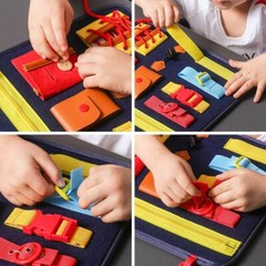 Montessori educational Skills Activity busy Board Learn to Dress for Toddlers