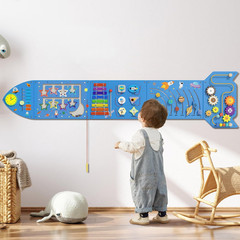 Rocket Activity Wall Busy Board Panels – Sensory Wall Panel for Kids, Montessori