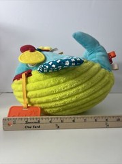 Dolce Play & Learn Whale Plush Interactive Baby Toy Textured Zipper Motor Skills