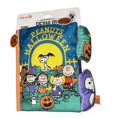 Peanuts Halloween Deluxe Soft Crinkle Book Hanging Stroller Toy NWT