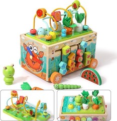 Grinnie Frog Bead Maze Farm Car, Kids Toy, Montessori Ages 12-18 Months New