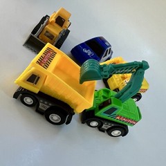 Mini Pull Back Toys Construction Excavator, Bulldozer, Truck & Police Car