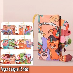 Baby 3D Soft Cloth Books Safe Tear-Resistant Animal Tails Crinkle Paper Beeper