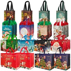 24pcs Christmas Gift Bags Assorted Sizes,Reusable Gift Bags With Handles for …