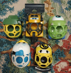 Lot Of 5 BABY OBALL Toys O BALL Multicolor Easy Grasp Small Cars Tractor Disney