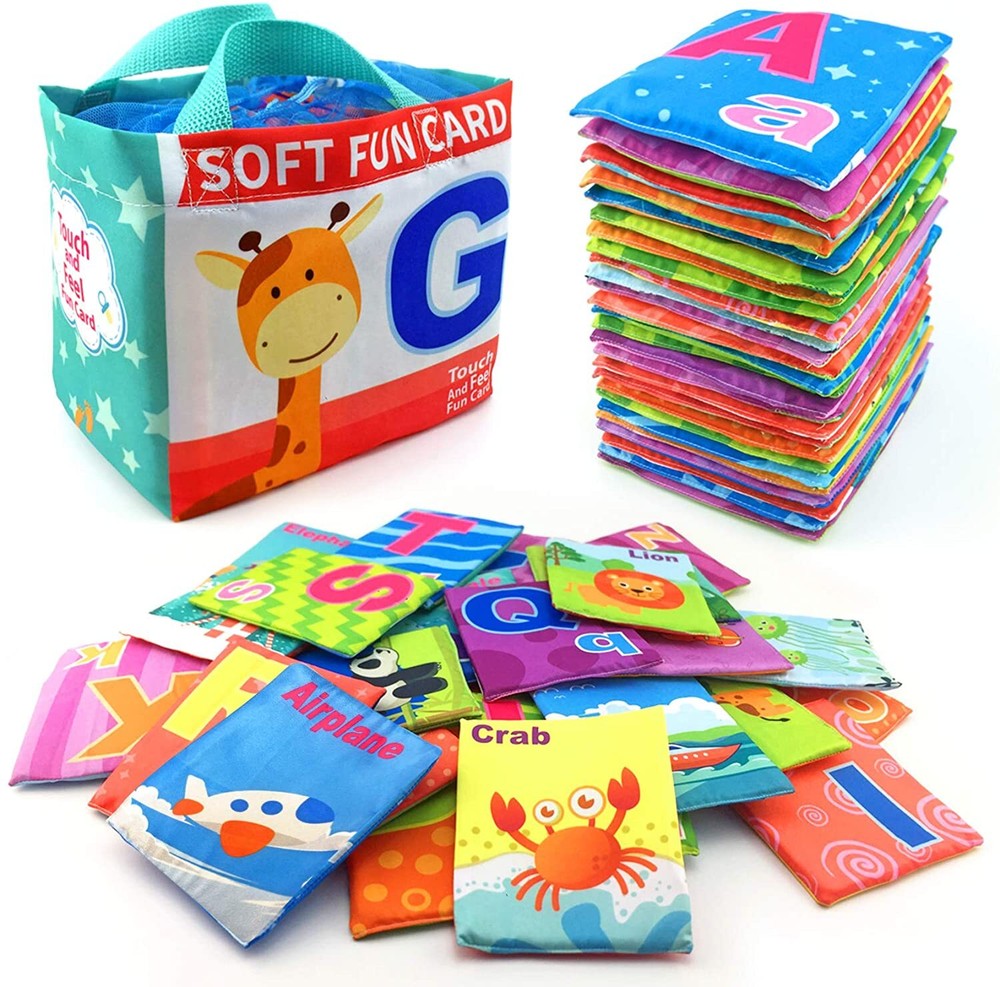 Soft Baby Books 26PCS, Soft Cloth Books, Bath Books Washable Non-Toxic Cards