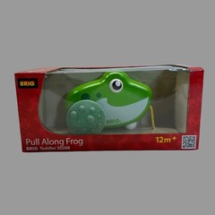 Brio Pull Along Frog 5″ Long 30208 Toddler Pull Toy 12 Months + Brand New