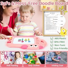 Magnetic Drawing Board for Toddlers 1-3, Erasable Doodle Pad, Early Learning Toy
