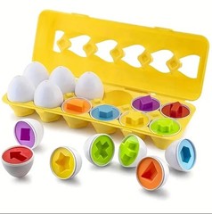 Shape Matching Toy Eggs Kids Baby Learning Educational Montessori Smart Games