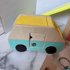 Lovevery Wood Stackable Modular House Dollhouse With Key Camper Bed Slide Lot