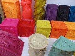 Baby Blocks Stacking Building Toys Soft Educational Numbers Shapes Colors 24
