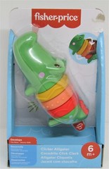 Fisher Price Clicker Alligator for Age 6mo and Up Fine Motor and Sensory Skills.