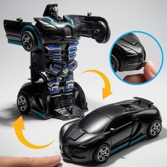 Transformable Robot Sports Car Toy Educational Kids Model Vehicle Gift
