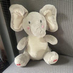Spark Create Imagine Peek-A-Boo Grey Elephant Plush Toy for Infants Kids