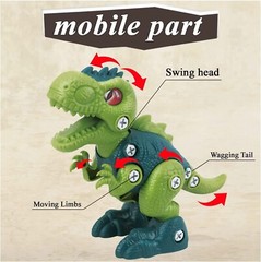 STEM Take Apart Dinosaur Toys Electric Drill Boys Girls Kids Toddler Learning