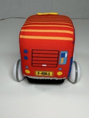 Melissa Doug Pull Back Vehicles Soft Baby Toy Car Lot of 2 Firetruck School Bus