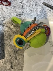 Infantino Pull Down Green Multicolor Caterpillar Music Playing Ring Toy Baby