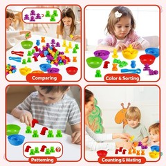 Colorful Animal Sorting and Stacking Toys for Fine Motor Skills Development