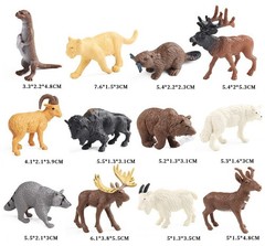 12 PCS Realistic Small Wild Animal Figures Educational Science Project Model