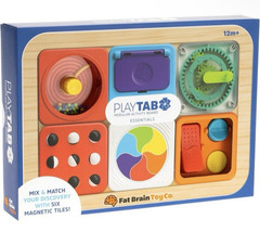 Fat Brain Toys PlayTab, Modular Sensory Activity Board for Babies 12 months