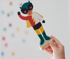 Petit Collage Dress-Up Magnetic Superheroes Eco Friendly Kids Play Set Unisex