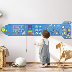 Rocket Activity Wall Busy Board Panels – Sensory Wall Panel for Kids, Montess…