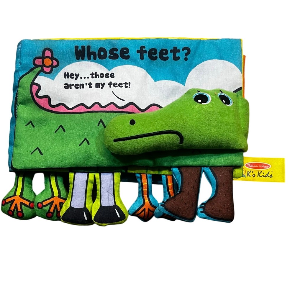 Melissa & Doug K’s Kids Educational Cloth Soft Book – Whose Feet?