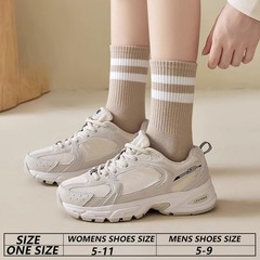 5 Pairs Womens Striped Crew Socks, Cotton Cozy Casual Socks for Women,Breatha…