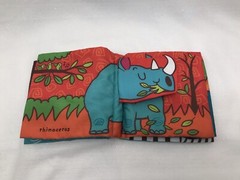 Melissa & Doug Wild Animals Soft Cloth Baby Book Developmental Crinkle Squeak