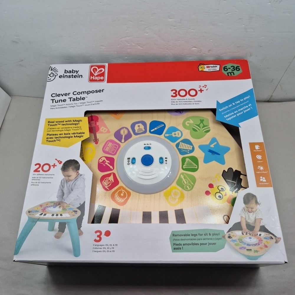 Baby Einstein Clever Composer Tune Table Magic Touch Electronic Wooden Activity