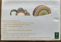 Charlie & Aria Silicone Rainbow Stacker Toy BPA And Phthalate Free New
