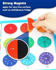 Interactive Magnetic Fraction Puzzle with 102 Colorful Learning Pieces
