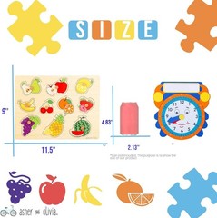 Interactive Toddler Puzzle Set with Learning Clock