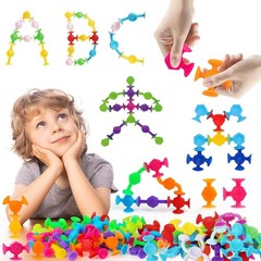 80PCS Baby Stacking Toys for Kids ,Toddler Travel Montessori Stress Release Toy