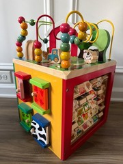 Battat Activity Cube Farm Theme Educational Wooden Toys Toddlers Kids
