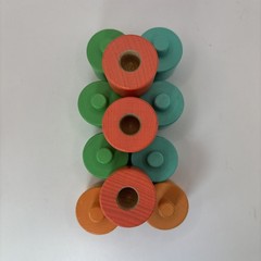 Lovevery Stacking Wood Pegboard with Pegs Toy Development