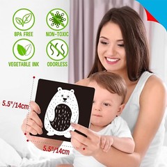 25 tarjetas de estimulación visual para bebés, tarjetas de alto contraste