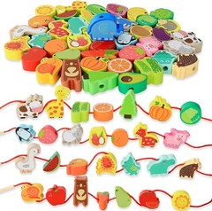 Fun and Safe Threading Toys for Kids – Animals, Fruits & Veggies Included