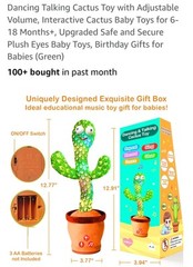 Dancing Talking Cactus Toy with Adjustable Volume, Interactive Cactus Baby T M2