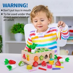 Montessori Wooden Toys for Toddlers 1-3 Old
