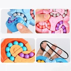 Rotating Cube Toy Stress Relief Magic Bean Fidget Spinners Jigsaw IQ Puzzle Ball
