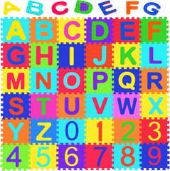 36 Pieces Children’S Foam Puzzle Mat with Letters of the Alphabet and Numbers, 5