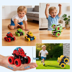 Dinosaur Toys for 2 3 4 5 Year Old Boys – 3 Pack Monster Truck Toys