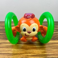 Bright Starts Light Up Roll Glow Monkey Developmental Play Learn Toy Works