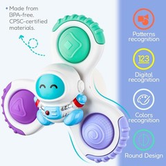 Colorful Suction Cup Spinners for 1-2 Olds – Enhanced Hand-Eye Coordination