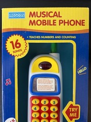 Vintage New Megcos Toddler Phone Toy Musical Learning Mirror Talking Numbers