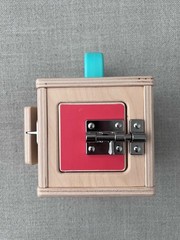 LOVEVERY Wooden Lock Box Latches The Realist Box Montessori Learning Toy